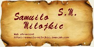 Samuilo Milojkić vizit kartica